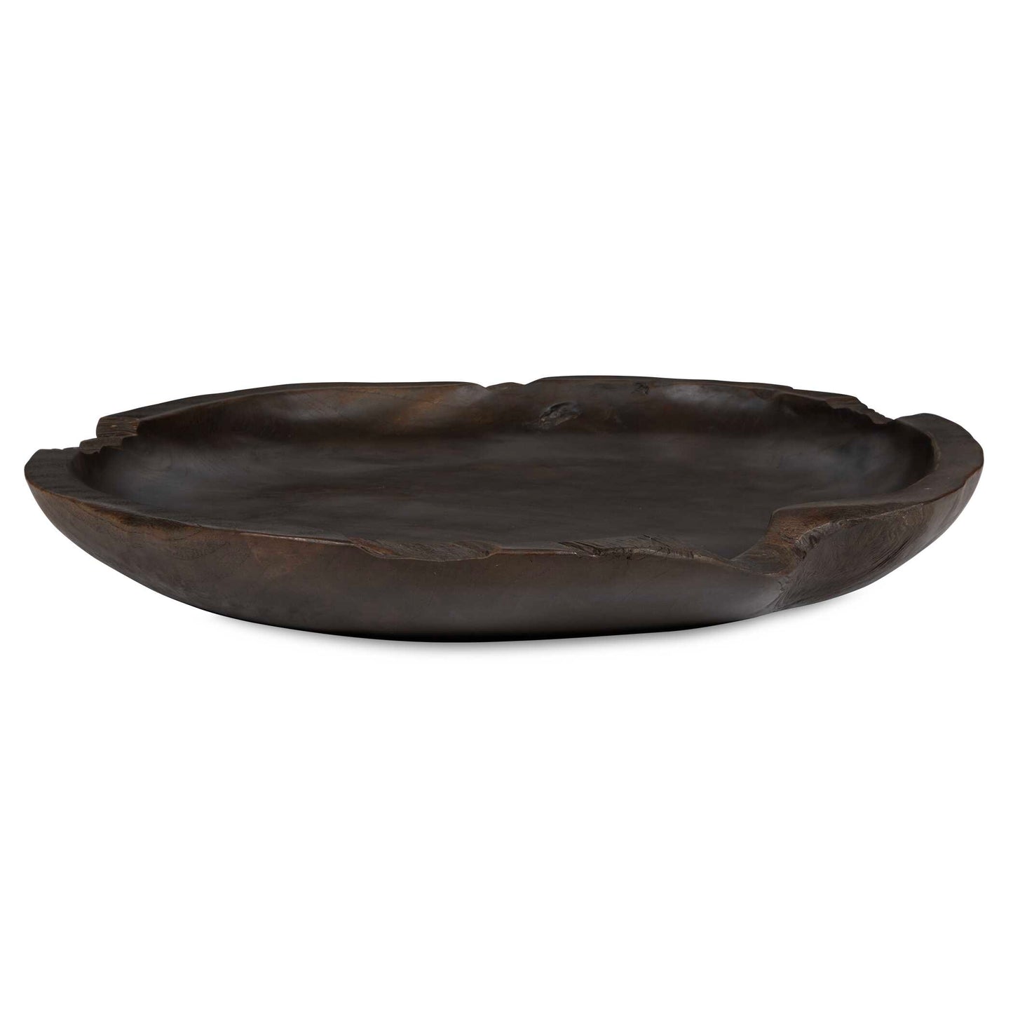 This Exquisite Round Teak Bowl Features An Organic Edge That Highlights The Natural Beauty Of The Wood. Each Bowl Is Uniquely Crafted, Showcasing Rich Grain Patterns And Warm Hues That Add A Touch Of Rustic Charm To Any Space. Perfect For Displaying Fruits, Or As A Decorative Piece, It Effortlessly Blends Functionality With Artistic Elegance, Making It A Stunning Centerpiece For Your Home. Because Each Is Individually Handcrafted, Natural Variation Will Occur From Piece To Piece. Safe For Outdoor Use.