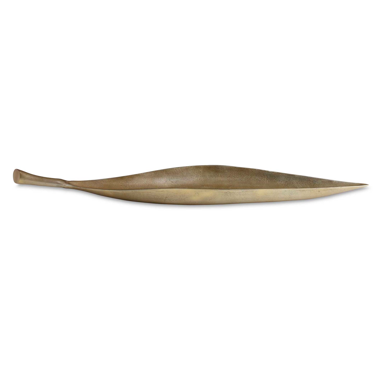 This Stunning Cast Aluminum Leaf Bowl Is Finished In An Aged Brass That Brings Warmth And Sophistication To Any Decor. The Leaf Design Adds A Touch Of Nature-inspired Elegance, Making It Perfect As A Decorative Accent Or Functional Piece. Lightweight Yet Durable, This Bowl Is Ideal For Holding Fruits, Snacks, Or As A Striking Centerpiece.