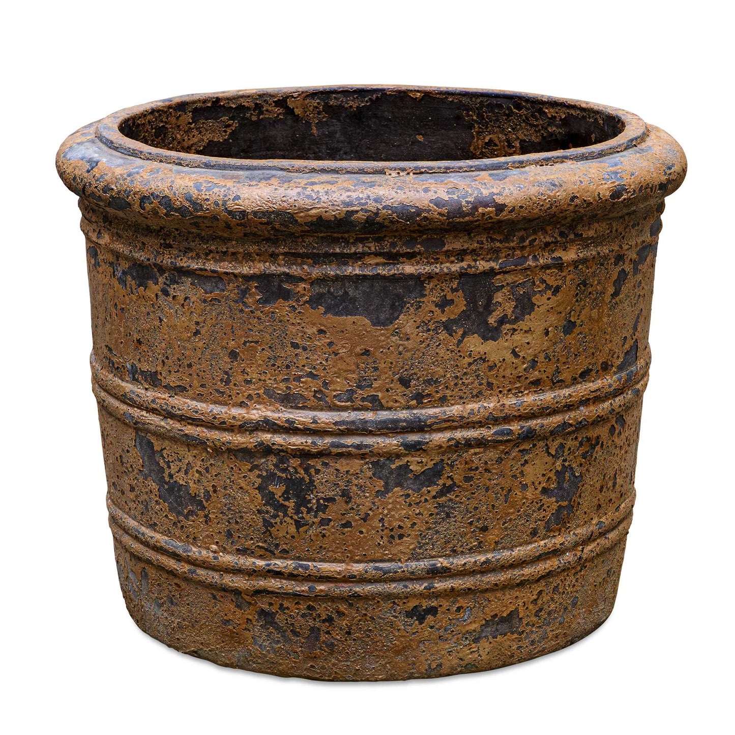 Elevate Your Indoor Or Outdoor Space With This Rugged Yet Stylish Reinforced Concrete Planter. Featuring A Weathered And Textured, Rust Black Finish And Timeless Design, It Adds Character And Durability To Any Setting. Perfect For Showcasing Your Favorite Greenery With A Rustic Industrial Charm.