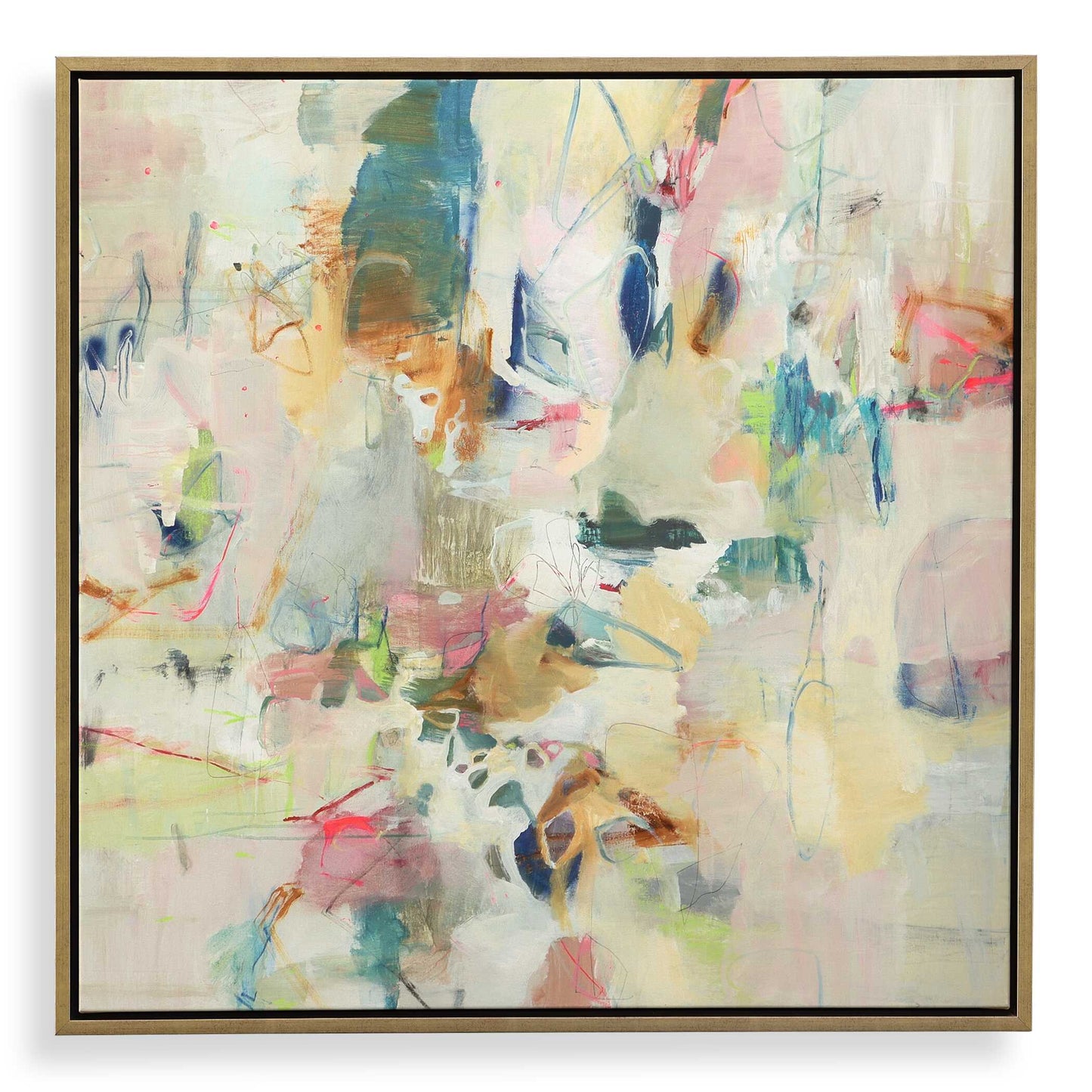 Solid Wood Gallery Frame With Gold Finish.