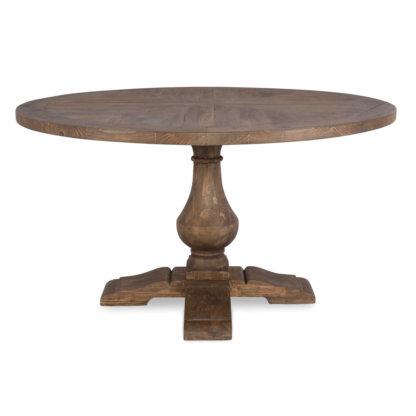 Beautifully Pieced, Solid Wood Table Is Made From 100% Reclaimed Lumber, Sanded And Minimally Finished With A Stony Gray Wash To Highlight The Natural Grain And Distressing. Solid Wood Will Continue To Move With Temperature And Humidity Changes, Which Can Result In Small Cracks And Uneven Surfaces, Adding To Its Authenticity And Character.