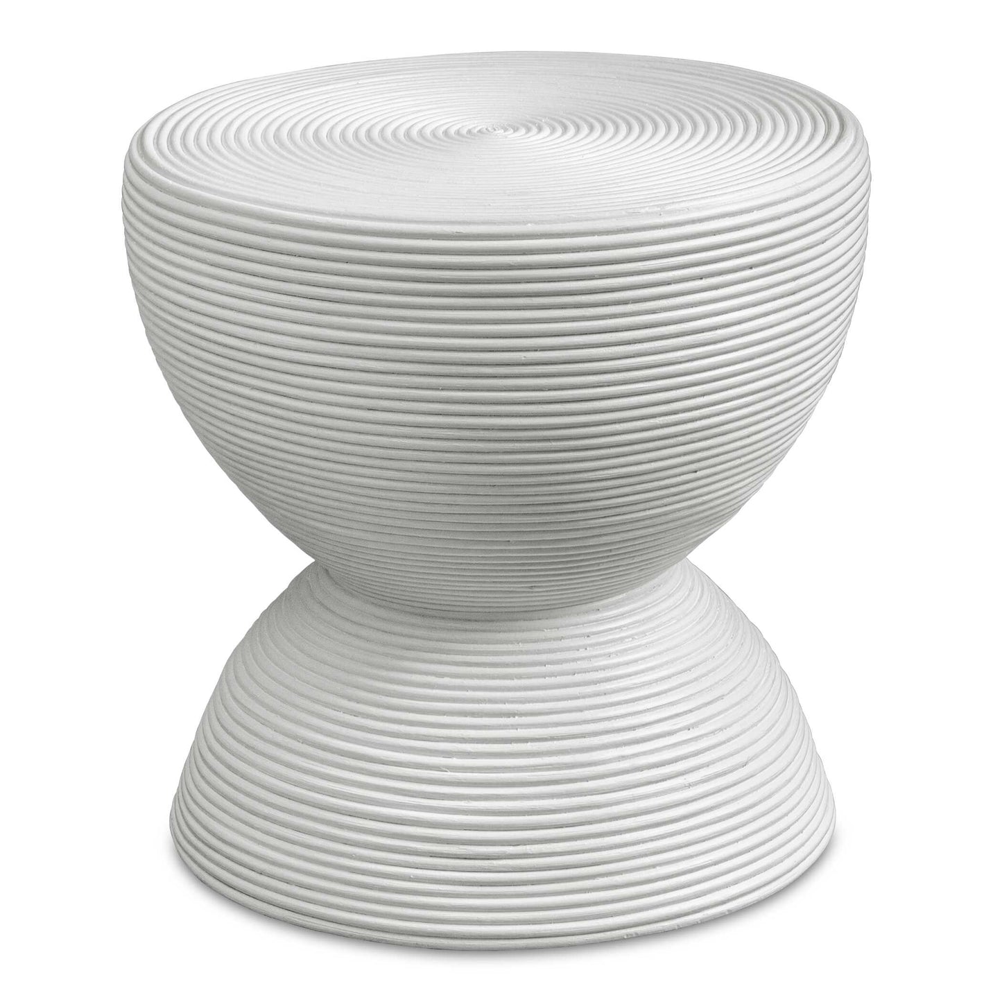 Crafted Entirely From Natural Rattan, The Bongo Side Table Adds A Touch Of Natural Texture And Is Finished In Satin White.