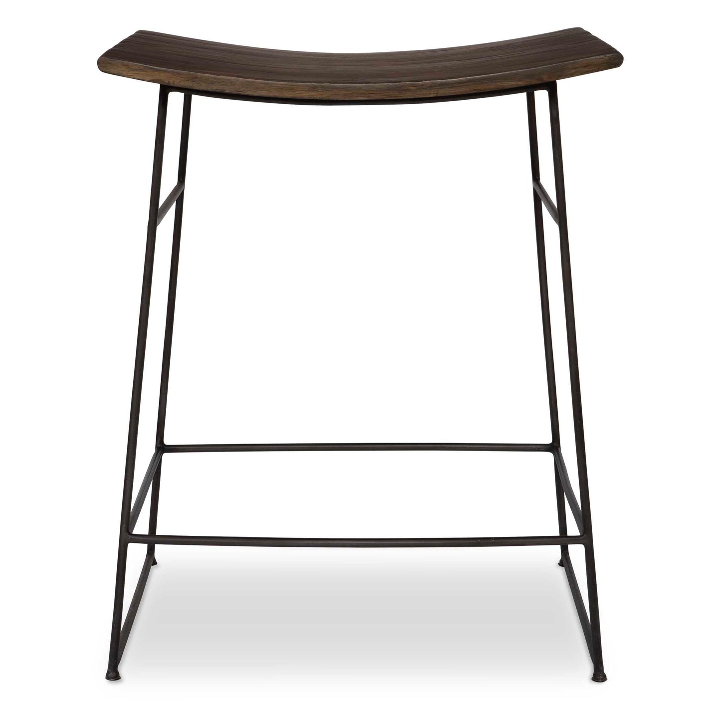 The Thura Counter Stool Blends Simplicity And Timeless Features To Create An Easy To Use Design. The Scooped Seat Is Crafted From Solid Mango In A Rich Walnut Finish With Durable Iron Legs In Dark Gunmetal.