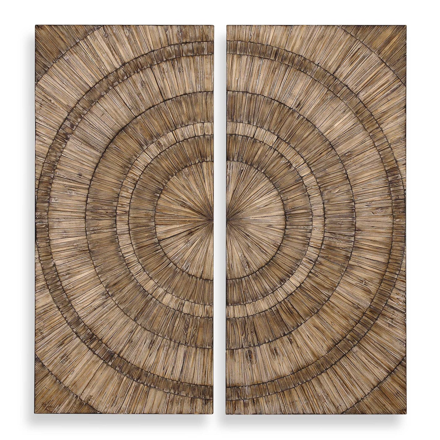 Hand Pieced Natural Wood Chips With A Burnished Wash.