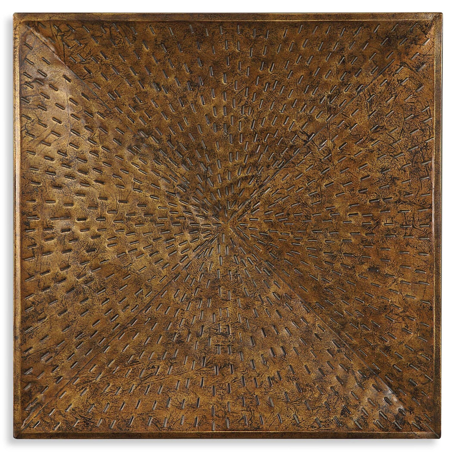 Beveled Iron With Pierced Accents Throughout, Finished In A Hand Applied Heavily Antiqued Bronze.