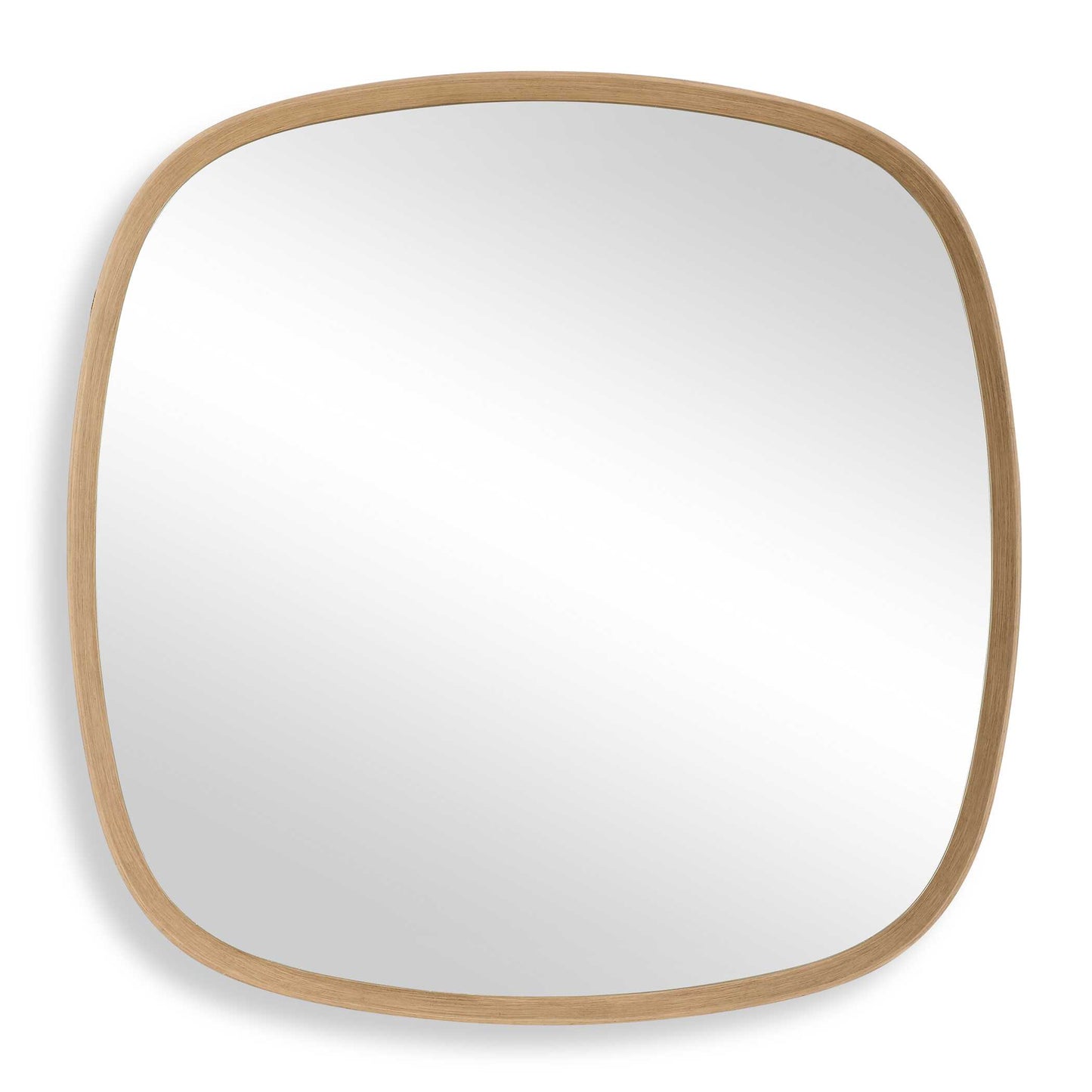 This Shapely Mirror Showcases An Pinewood Frame Showcasing A Light Natural Finish With Heavy Dry Brushing For An Aged Wood Effect, Offering A Refreshed Take On The Classic Round Design.