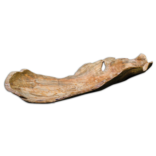 Natural Teak Wood. Each Piece Is Handcrafted Making It Unique. Sizes Will Vary. Cracks And Variations In The Grain Are Normal. Safe For Outdoor Use.