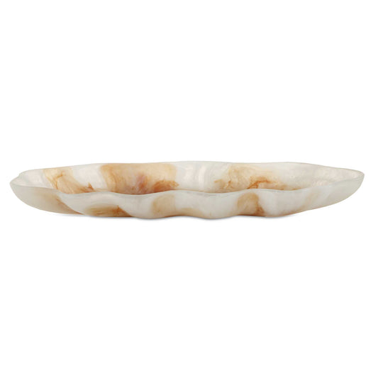 A Stunning Fusion Of Art And Function, This Handcrafted Bowl Features Fluid, Earthy Tones That Mimic Natural Agate. Its Wavy Edges And Marbled Design Make It A Captivation Centerpiece For Any Table.