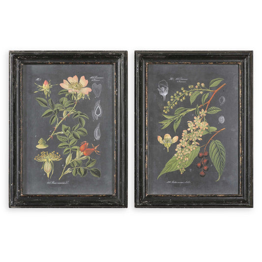 Wood Frame Has A Distressed Black Finish
