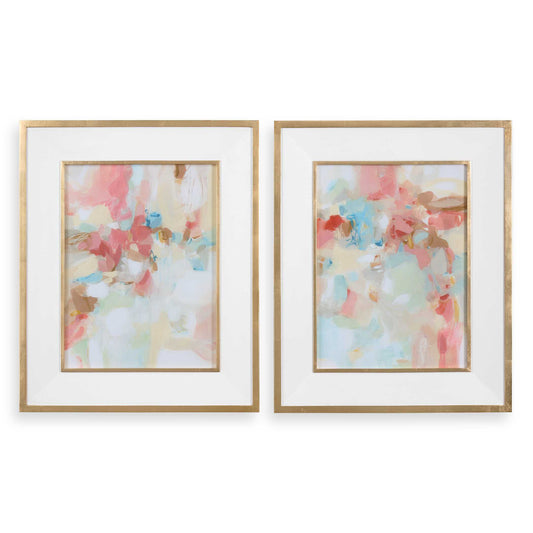 Frame Has Gold Leaf Outer And Inner Edges And A Gloss White Center Section