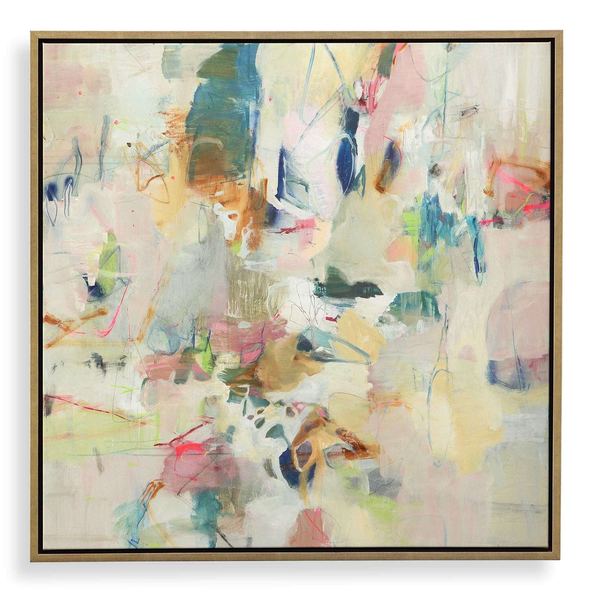 Solid Wood Gallery Frame With Gold Finish.
