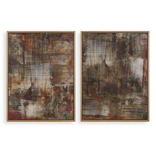 Surrounded By A Solid Wood Frame In A Warm, Light Oak Finish.