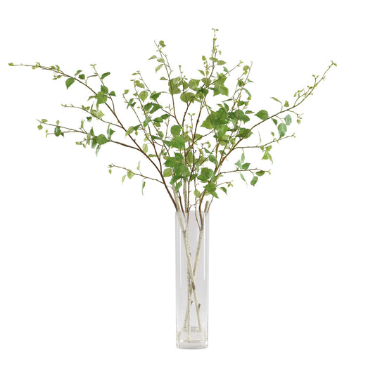 Effortlessly Arranged As If Freshly Cut, The Nigra River Birch Branches Exemplify The True Characteristics Of Live Branches. Complete With A Glass Vase And Faux Water.