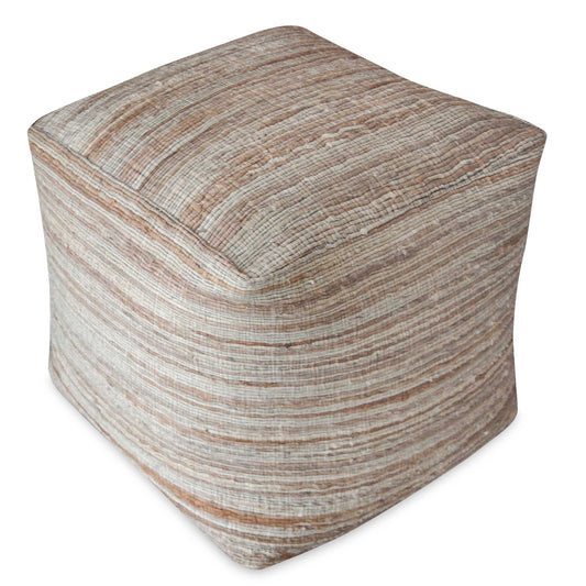 Handwoven Of 100% Natural Hemp Fibers In Tones Of Butterscotch And Light Tan, Creating Extra Durability. Has Versatile Use As An Ottoman, Extra Seating For Guests, Or Even An Accent Table When Topped With A Decorative Tray.