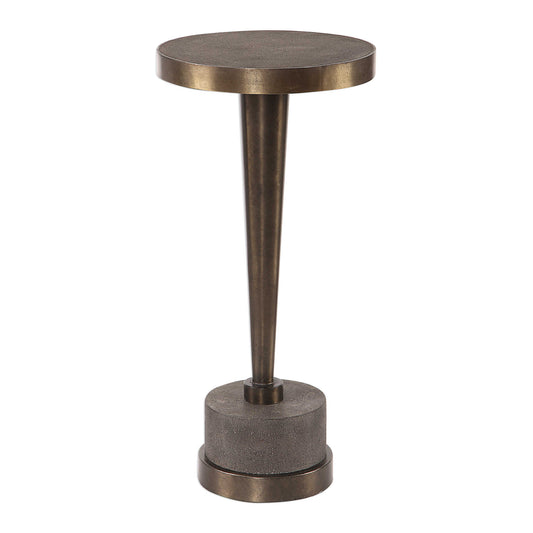 A Perfect Landing Spot For A Drink Or A Book, This Mixed Material Accent Elevates The Industrial Feel Of Natural Gray Concrete With Modern Accents Of Oxidized Bronze Steel.