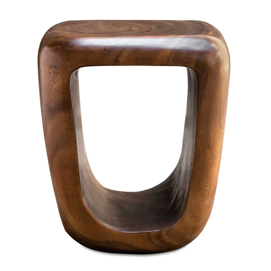 Solidly Constructed Of Naturally Finished Suar Wood, This Whimsical Accent Piece Acts As An Artful Stool Or Pull-up Table. Solid Wood Will Continue To Move With Temperature And Humidity Changes, Which Can Result In Cracks And Uneven Surfaces, Adding To Its Authenticity And Character.