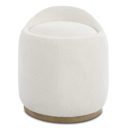 This Low Back Swivel Stool Serves As Conversational Dining Seating Or As Extra Living Room Accents. Resting On A Solid Wood Swivel Base And Upholstered In Environmentally Friendly 100% Recycled Polyester Reminiscent Of Natural Faux Sheepskin.