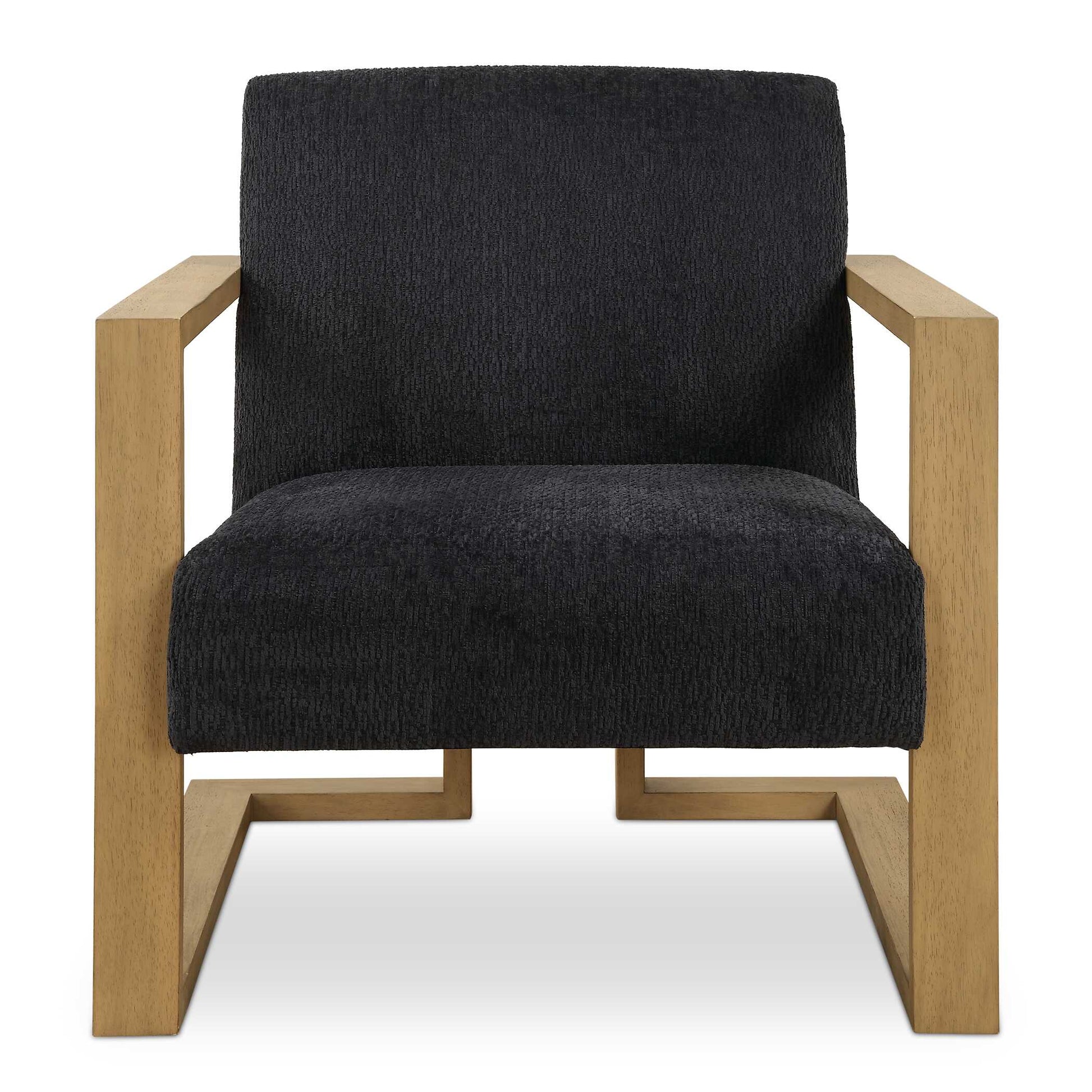 Modern Style Is Displayed In The Suspend Accent Chair, With A Sturdy Solid Wood Frame Finished In Light Oak. Encapsulating A Plush Seat Upholstered In An Exceptionally Durable Midnight Blue Chenille.