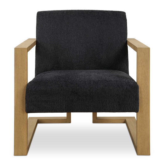 Modern Style Is Displayed In The Suspend Accent Chair, With A Sturdy Solid Wood Frame Finished In Light Oak. Encapsulating A Plush Seat Upholstered In An Exceptionally Durable Midnight Blue Chenille.