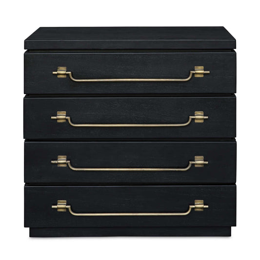 Exuding Sophistication With A Black Finish The Halifax Chest Displays Rich Tones Of Mahogany Wood Providing Both Depth And Character. The Chest Is Accented By Complimentary Brass Finished Drawer Pulls.