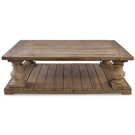 Solidly Constructed Of Salvaged Fir Lumber And Hand Turned Balusters. Sun Faded And Distressed Patina Is Finished With A Stony Gray Wash. Reclaimed Wood Is Restored From A Previous Life As Old Doors, Railroad Ties, Etc., And Features Old Nail Holes, Mineral Staining, And Natural Imperfections. Note That Solid Wood Will Continue To Move With Temperature And Humidity Changes, Which Can Result In Small Cracks And Uneven Surfaces, Adding To Its Authenticity And Character.