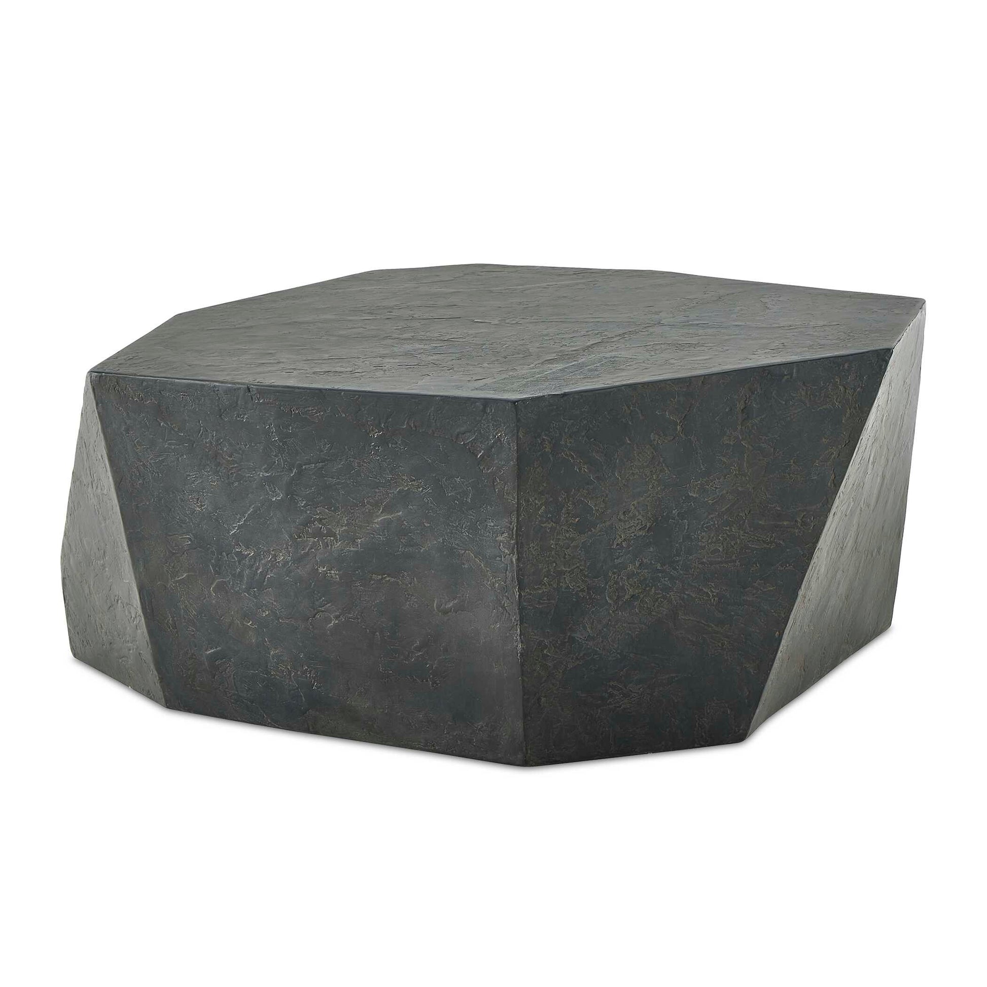 Constructed From Glass Reinforced Concrete, This Sculptural Coffee Table Features An Asymmetrical Faceted Design In A Natural Slate Finish. The Parra Coffee Table Can Be Used As A Standalone Coffee Table Or Is Easily Paired With The Parra Side Table To Create A Bunching Style Coffee Table. Suitable For Both Indoor And Outdoor Use.