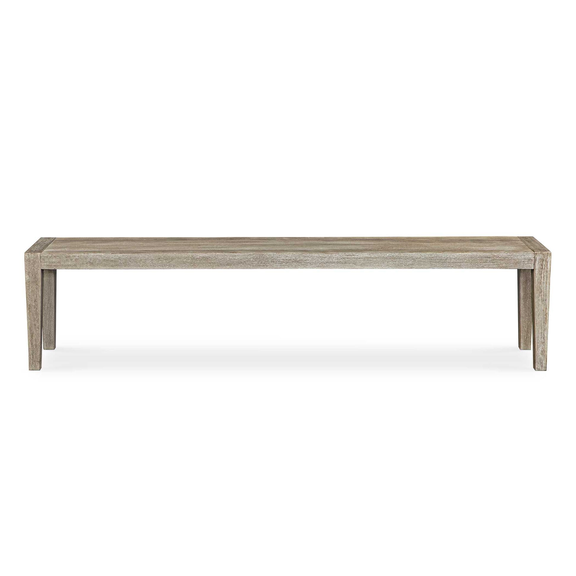 This Contemporary Farmhouse Bench, Crafted Entirely From Mahogany Features Clean Lines And A Refined Cerused Wheat Finish Showcasing Its Simplistic Modern Style.