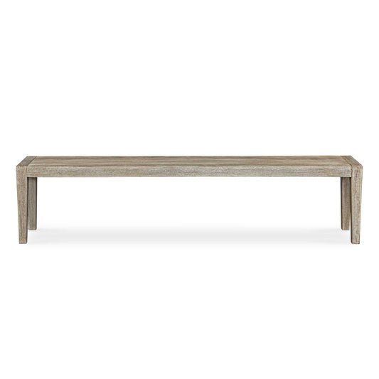 This Contemporary Farmhouse Bench, Crafted Entirely From Mahogany Features Clean Lines And A Refined Cerused Wheat Finish Showcasing Its Simplistic Modern Style.
