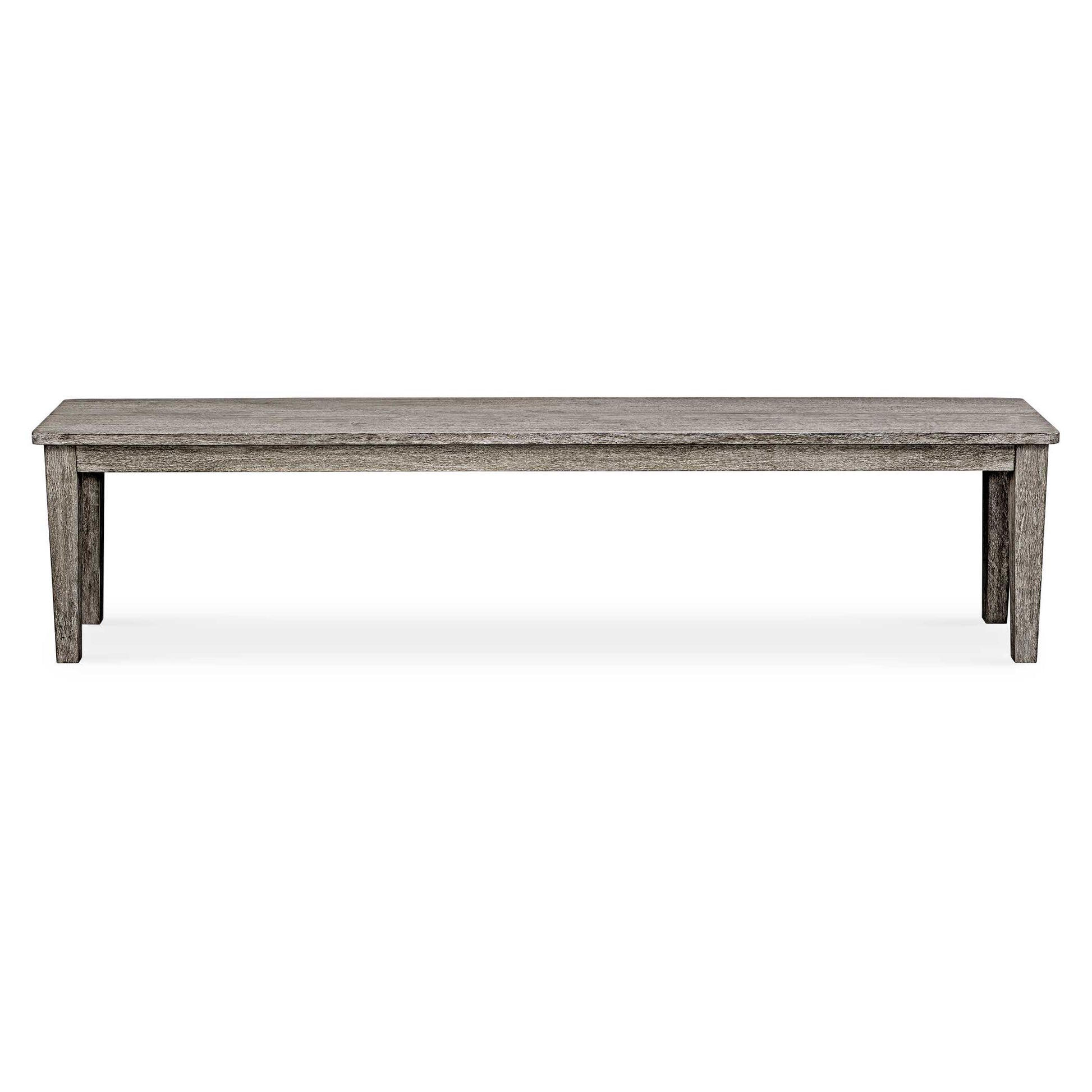 Paying Homage To Classic Farmhouse Aesthetics, The Forsyth Bench Offers A Unique Blend Of Rustic Charm And Contemporary Style. Meticulously Crafted From Rich, Weathered Dark Gray Mahogany, The Bench Showcases The Natural Beauty Of The Wood Grain. Solid Wood Will Continue To Move With Temperature And Humidity Changes, Which Can Result In Cracks And Uneven Surfaces, Adding To Its Authenticity And Character.