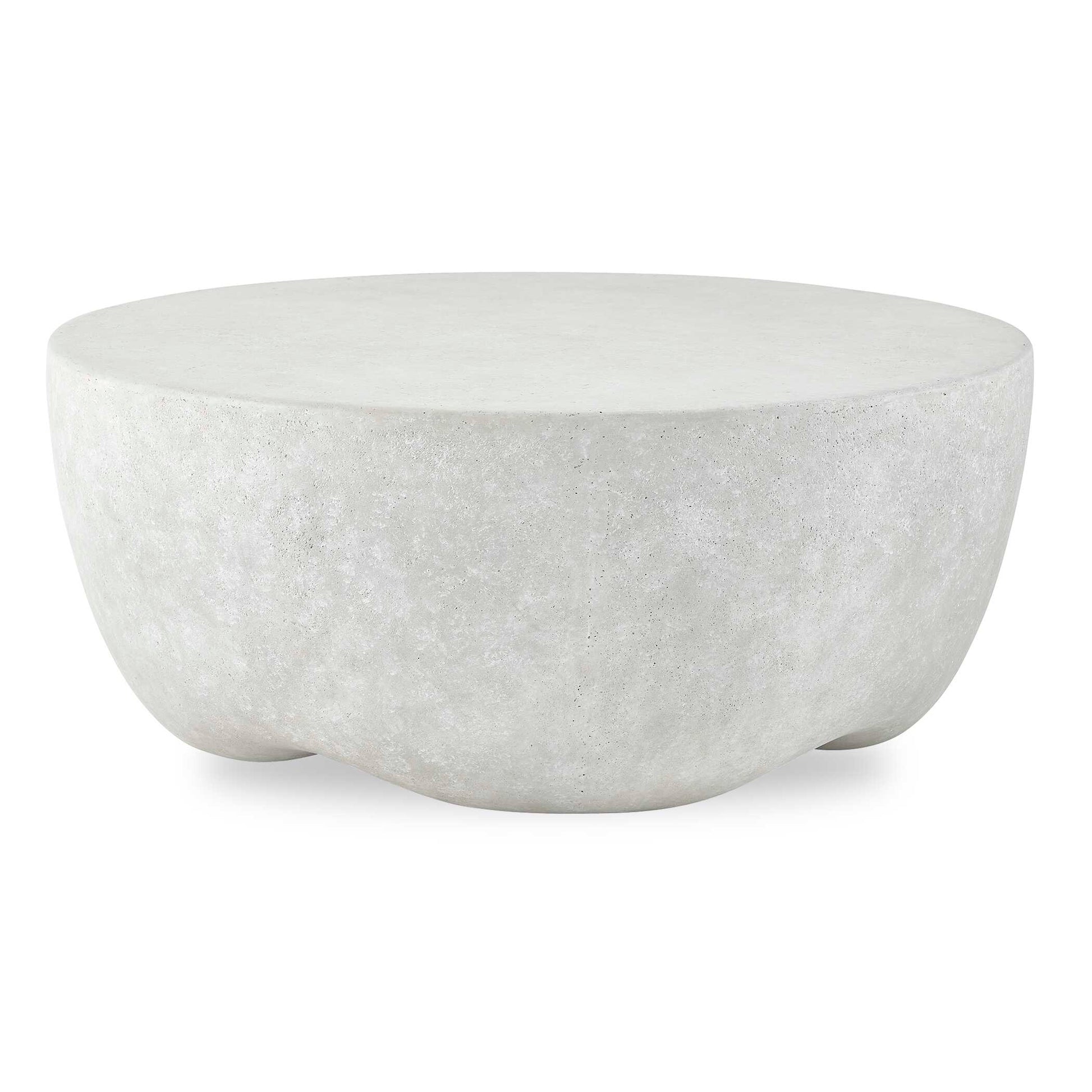 Constructed From Glass Reinforced Concrete, The Wright Coffee Table Features A Softly Contoured Silhouette In A Natural Light Stone Color. Suitable For Both Indoor And Outdoor Use.