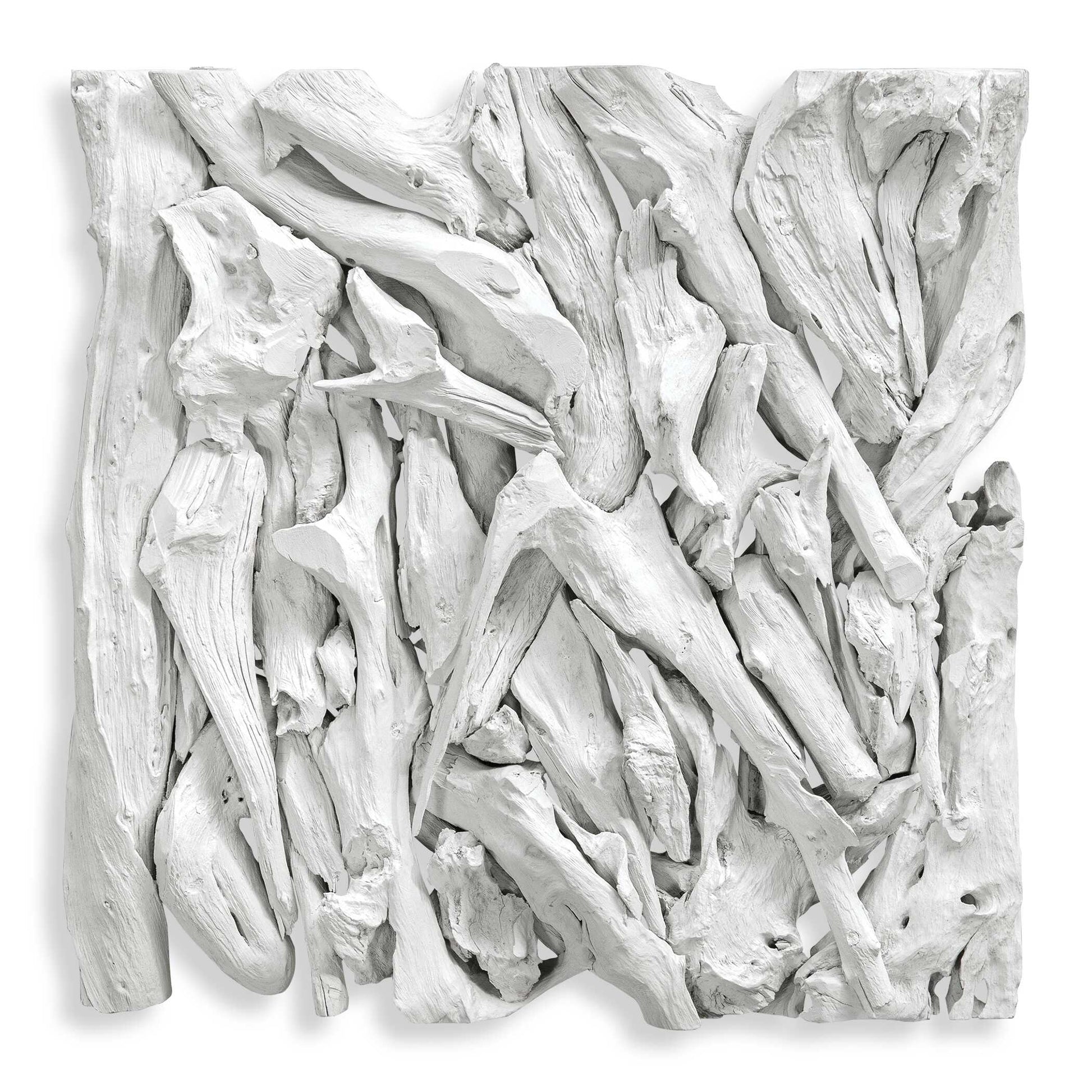 Artfully Constructed From Teak Branches, This Wood Wall Decor Features A Casual Coastal Style In A Whitewashed Finish.