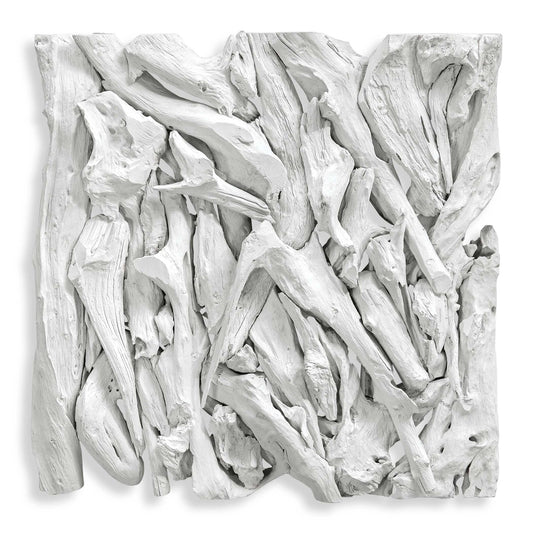 Artfully Constructed From Teak Branches, This Wood Wall Decor Features A Casual Coastal Style In A Whitewashed Finish.