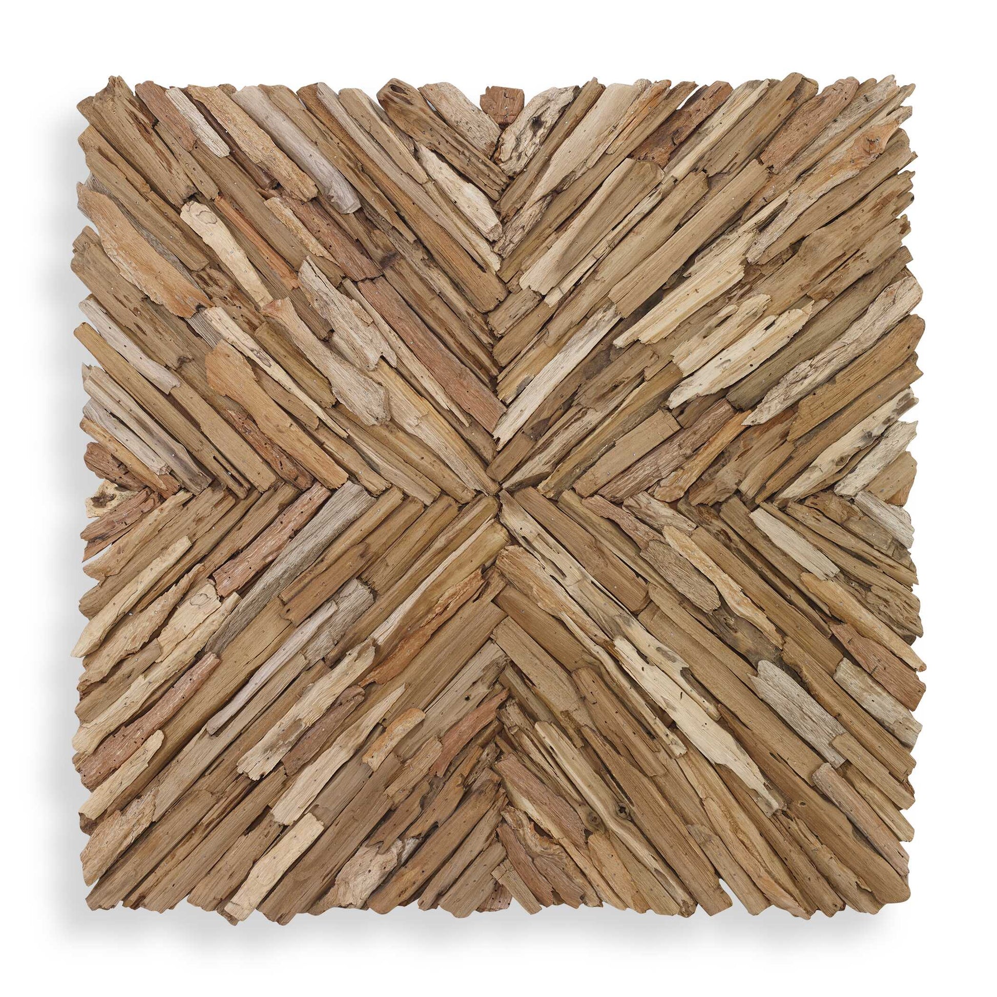 The Outland Wood Wall Decor Is Artfully Constructed From Naturally Weathered Drift Wood Pieces, Ensuring Beautifully Unique Looks From Each Panel.