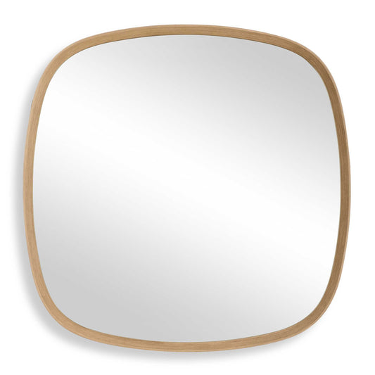 This Shapely Mirror Showcases An Pinewood Frame Showcasing A Light Natural Finish With Heavy Dry Brushing For An Aged Wood Effect, Offering A Refreshed Take On The Classic Round Design.