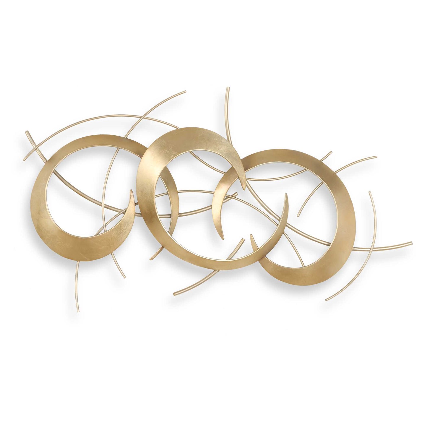 Interwoven, Abstract Forms Create A Captivating Design In This Contemporary Wall Decor, Crafted From Iron With Complementary Antique Gold And Warm Silver Finishes.